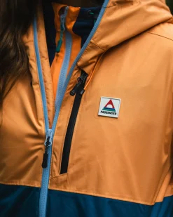 Terrain isolierte wasserabweisende Jacke - Korsarblau/Aprikose
