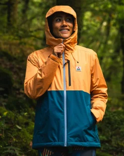 Terrain isolierte wasserabweisende Jacke - Korsarblau/Aprikose