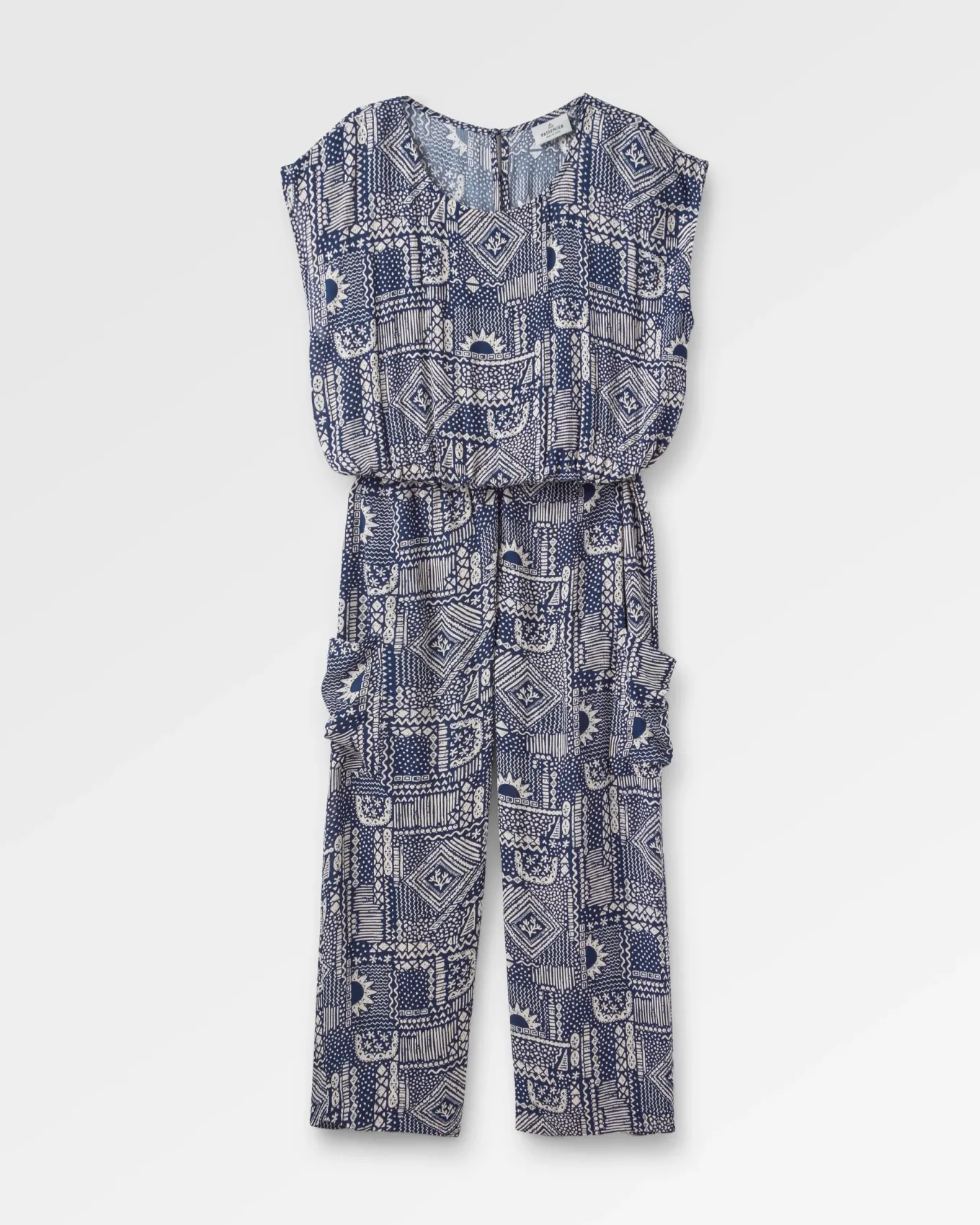 Thimbleberry Jumpsuit - Vintage Patchwork Marineblau