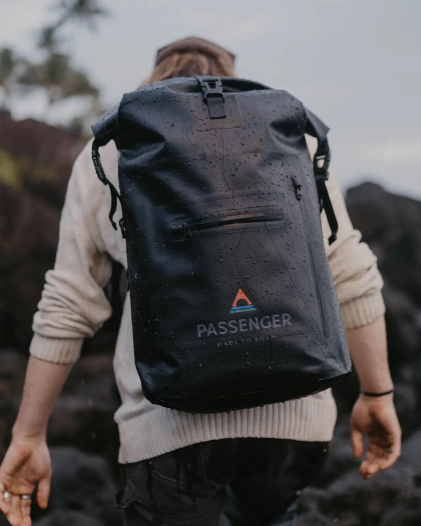 Tide Rucksack aus recyceltem Trockensack 25L - Schwarz