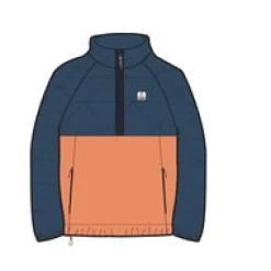 Trace Recycelte Thermore® Isolierte Jacke - Dunkelblau/Aprikose