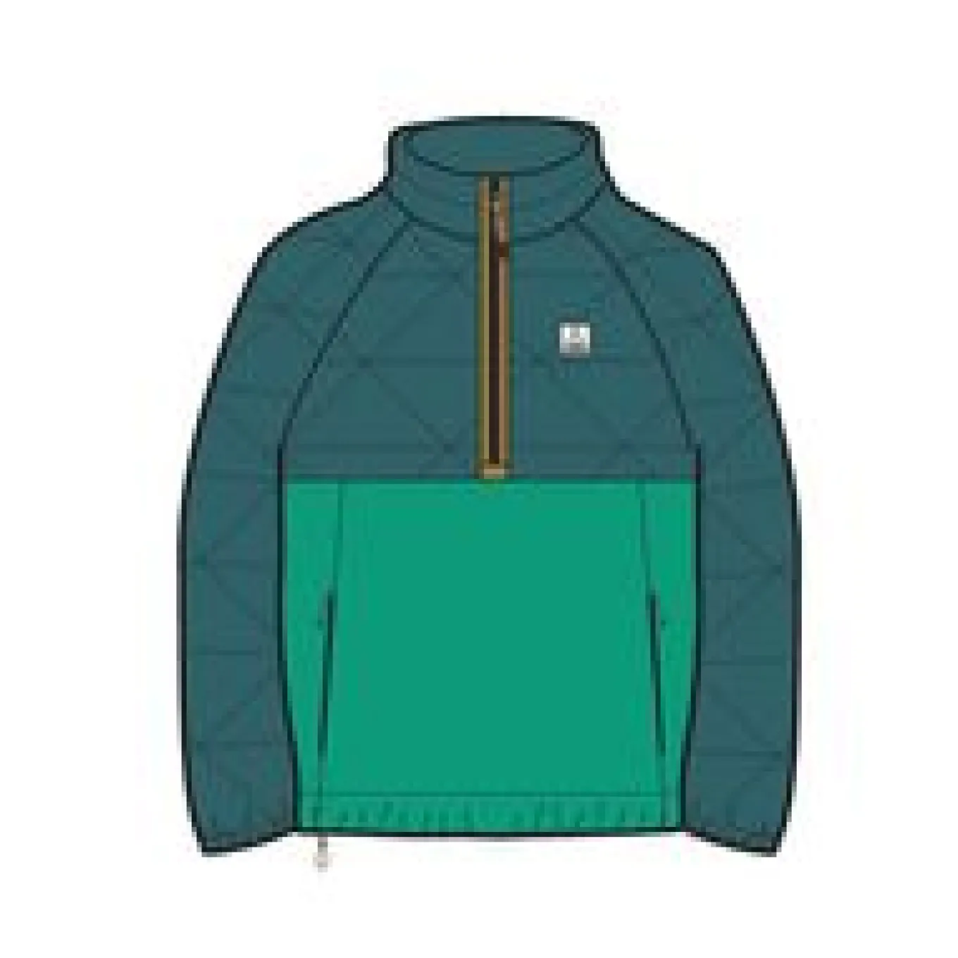 Trace Recycelte Thermore® Isolierte Jacke - Korsarblau/ Dschungelgrün
