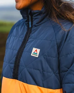 Trace Recycelte Thermore® Isolierte Jacke - Dunkelblau/Aprikose