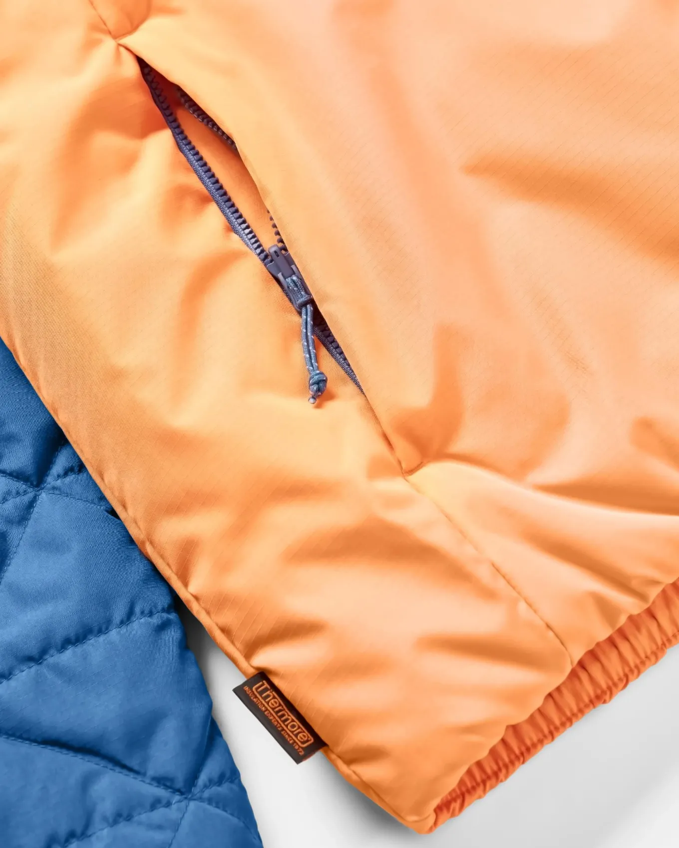 Trace Recycelte Thermore® Isolierte Jacke - Dunkelblau/Aprikose