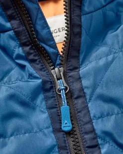 Trace Recycelte Thermore® Isolierte Jacke - Dunkelblau/Aprikose