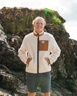 Trekker Recyceltes Tiefflor-Sherpa-Fleece - Warmer Elfenbein
