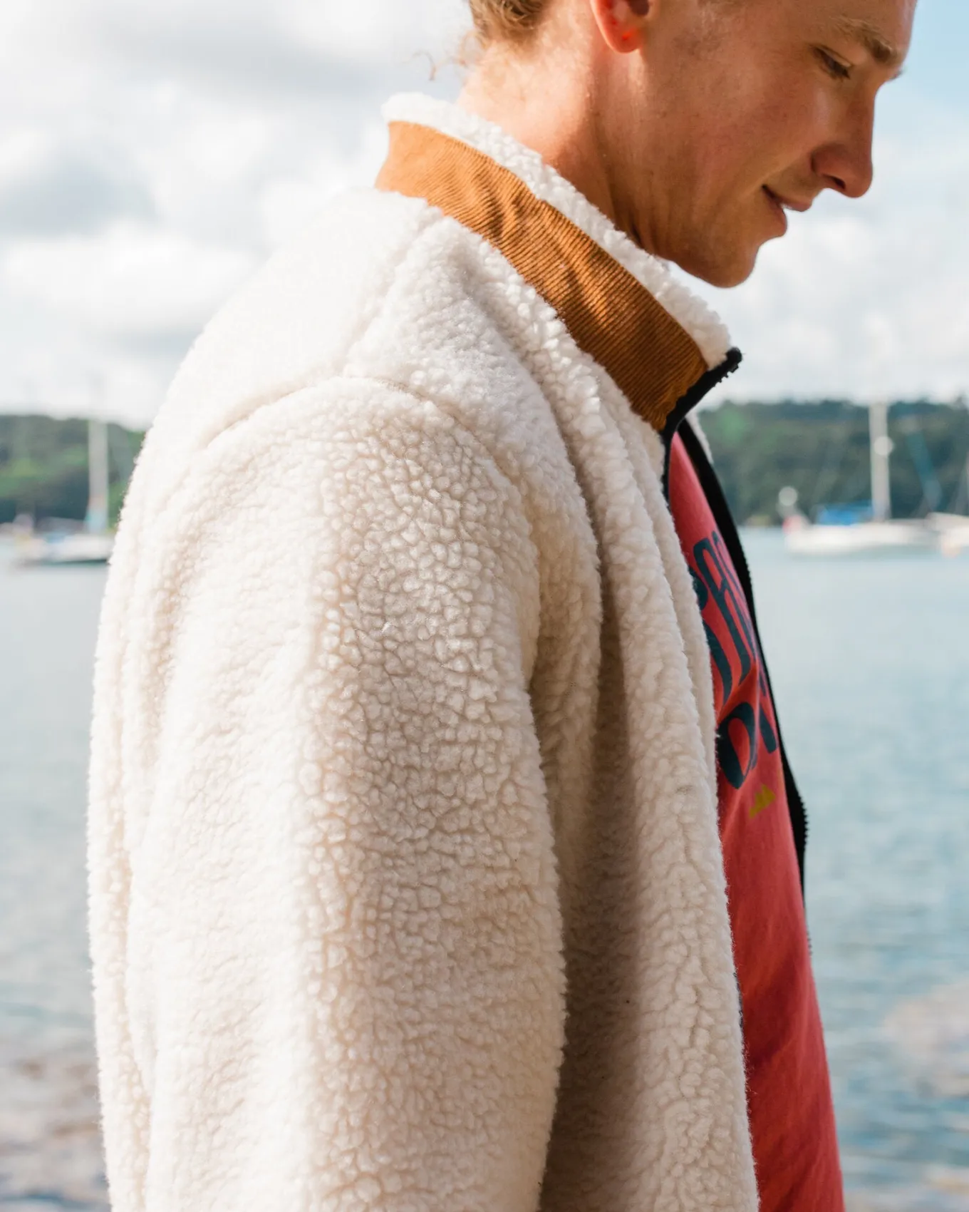 Trekker Recyceltes Tiefflor-Sherpa-Fleece - Warmer Elfenbein