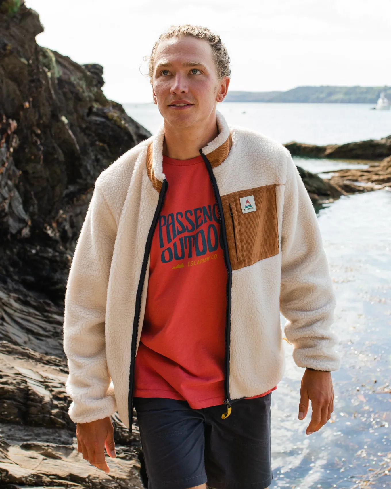 Trekker Recyceltes Tiefflor-Sherpa-Fleece - Warmer Elfenbein