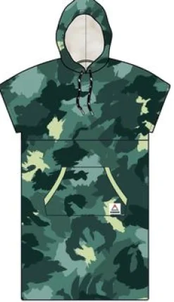 Tulum Recycelter Handtuch-Poncho - Alpine Camo Khaki