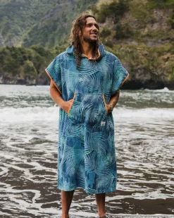 Tulum Recycelter Surf-Poncho - Palm Camo Moonlight