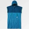 Tulum Recycled Towel Surf-Poncho - Moonlight Blue/Dark Denim