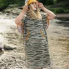 Tulum Recycled Towel Surf-Poncho - Strata Khaki