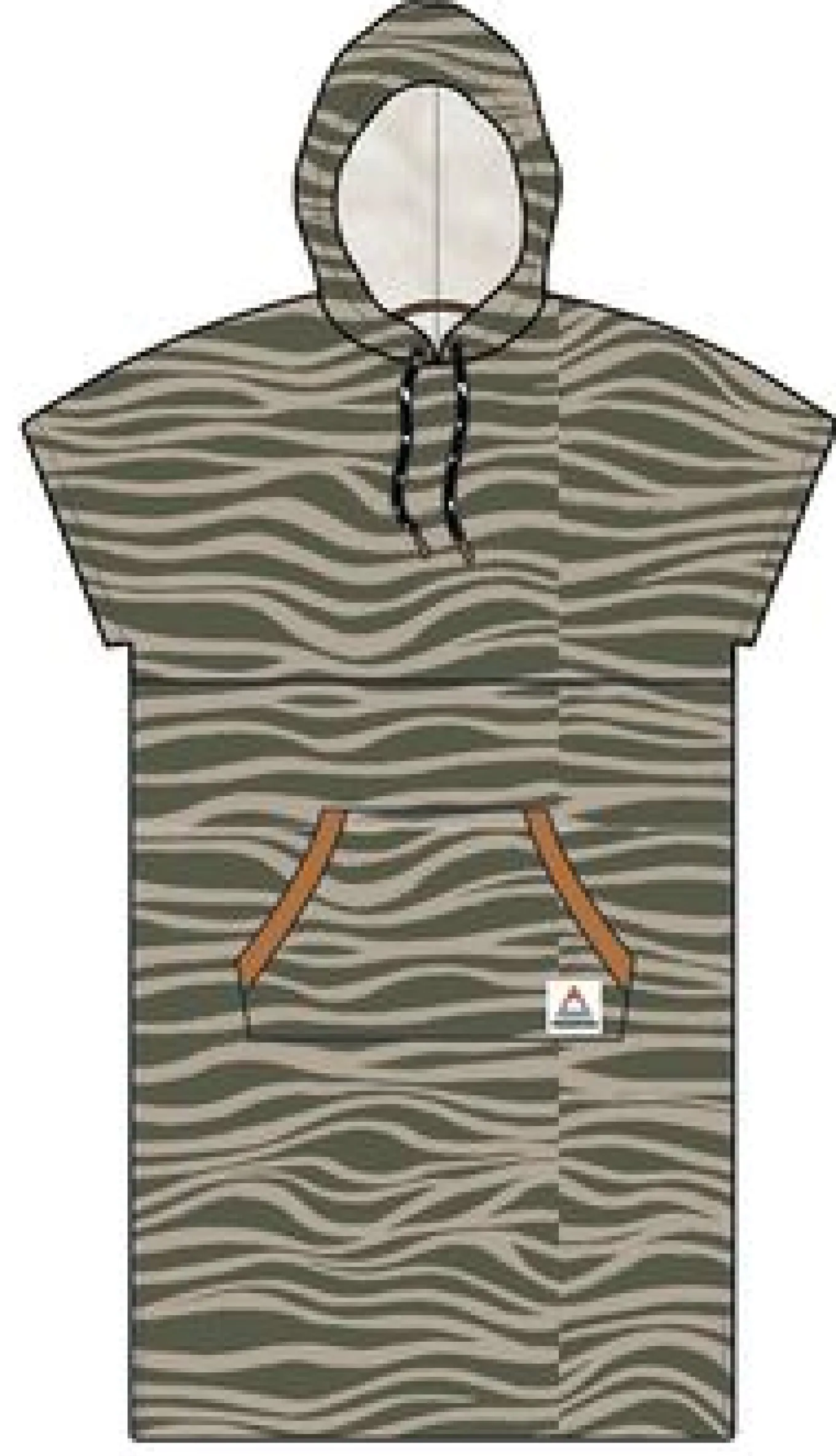 Tulum Recycled Towel Surf-Poncho - Strata Khaki