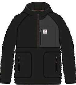 Ventura 1/2 Reißverschluss Recyceltes Sherpa-Fleece - Schwarz