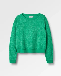 Vibes Texturiertes Langarmshirt - Grüne Fichte