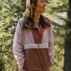 Viento Recycelte Windjacke Anorak - Fliedernebel/Traube