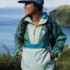Viento Recycelte Windjacke Anorak - Surf Spray/Tiefsee
