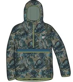 Viento Recycelte Windjacke Anorak - Abstrakte Seealge Pistazie