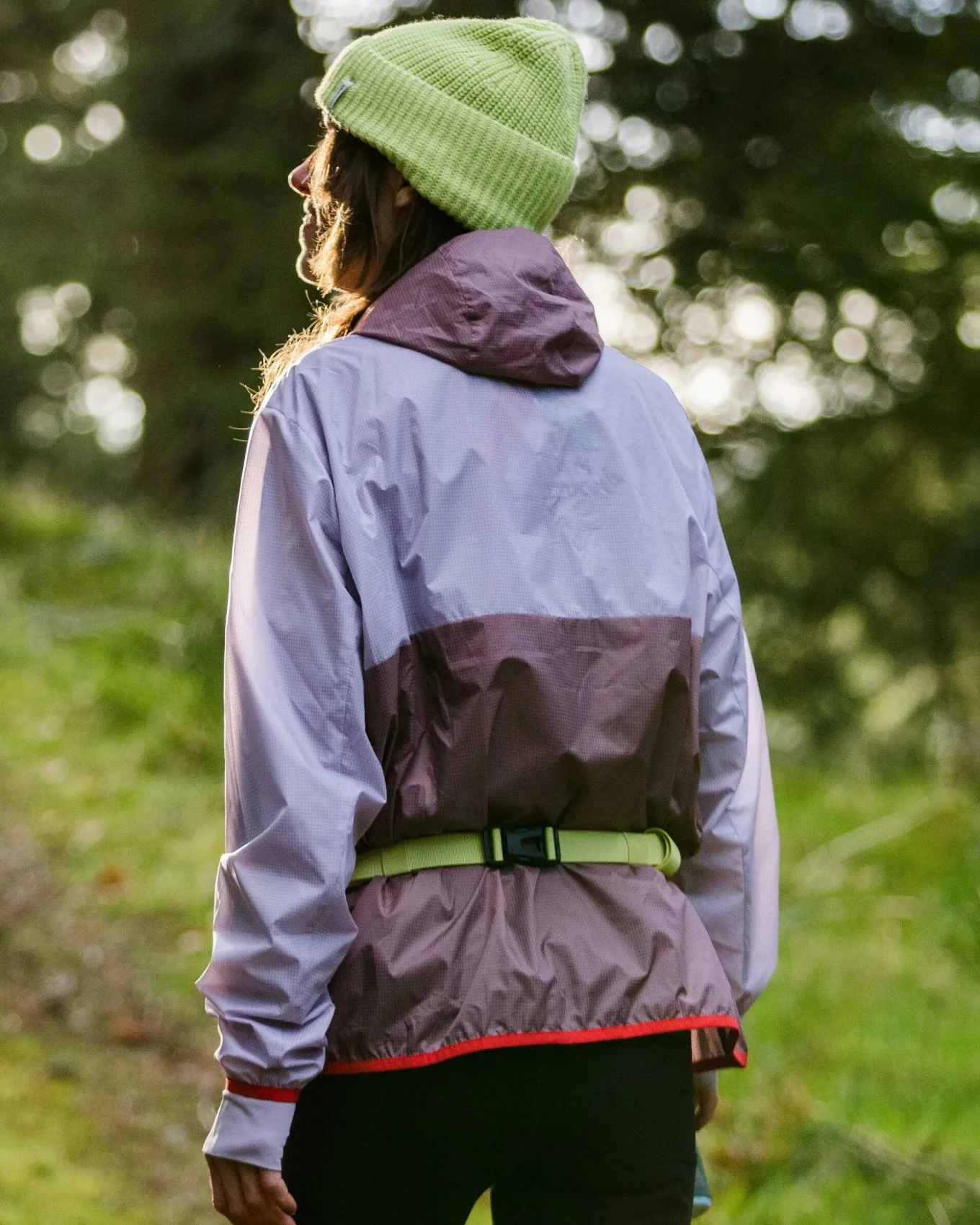 Viento Recycelte Windjacke Anorak - Fliedernebel/Traube