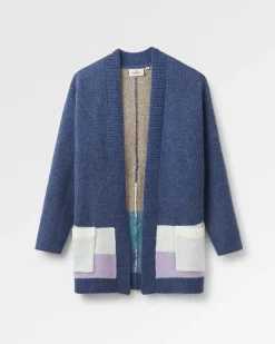 Vista Recycelter Strickcardigan - Dunkler Denim