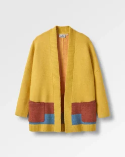 Vista Recycelter Strickcardigan - Bernsteingold