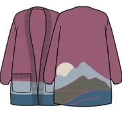 Vista Recycelter Strickcardigan - Rhabarber