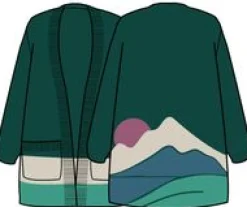 Vista Recycelter Strickcardigan - Regenwald
