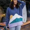 Vista Recycelter Strickpullover - Dunkler Denim