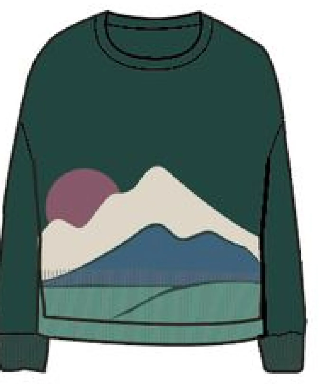 Vista Recycelter Strickpullover - Regenwald