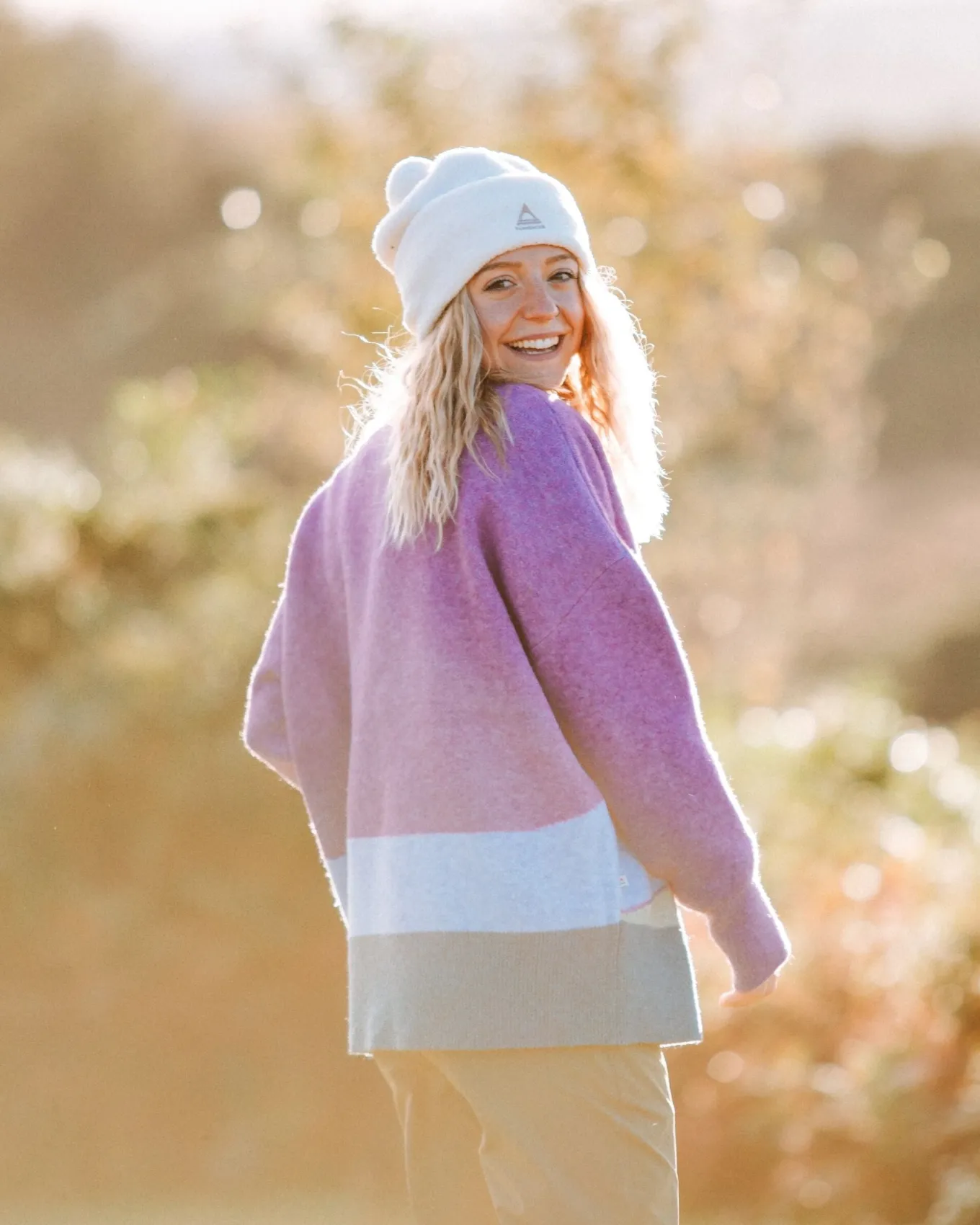 Vista Recycelter Strickpullover - Rhabarber