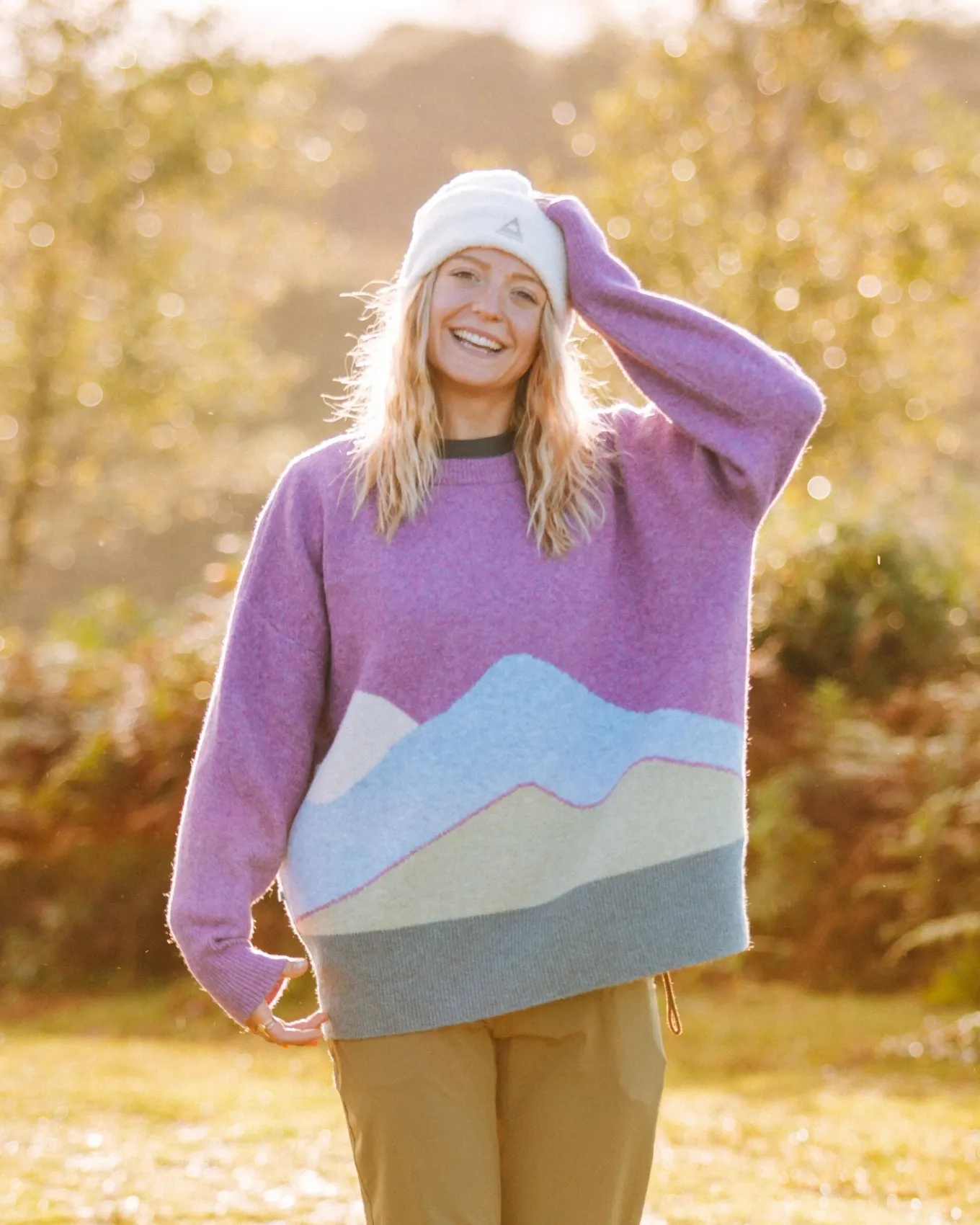 Vista Recycelter Strickpullover - Rhabarber