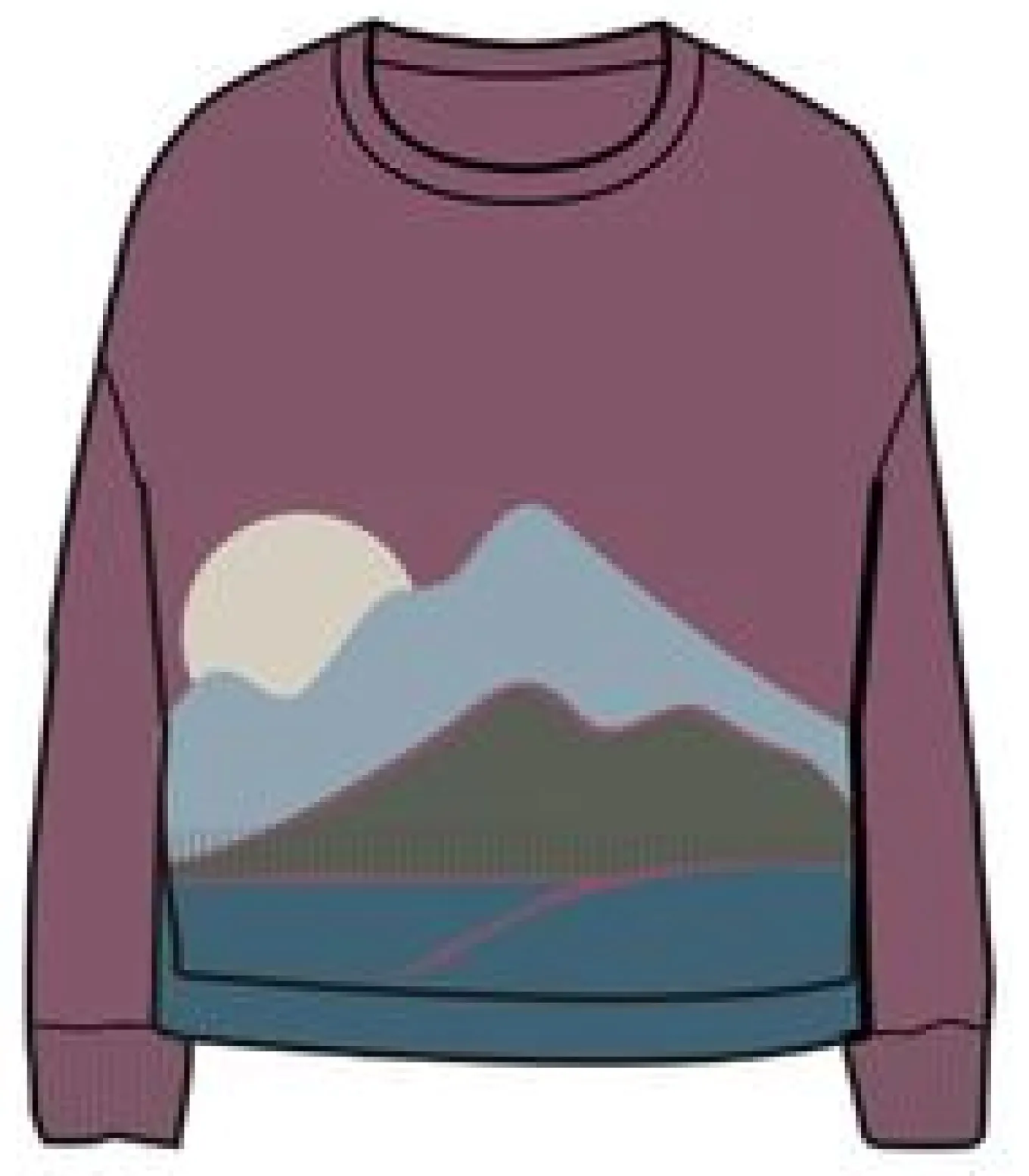 Vista Recycelter Strickpullover - Rhabarber