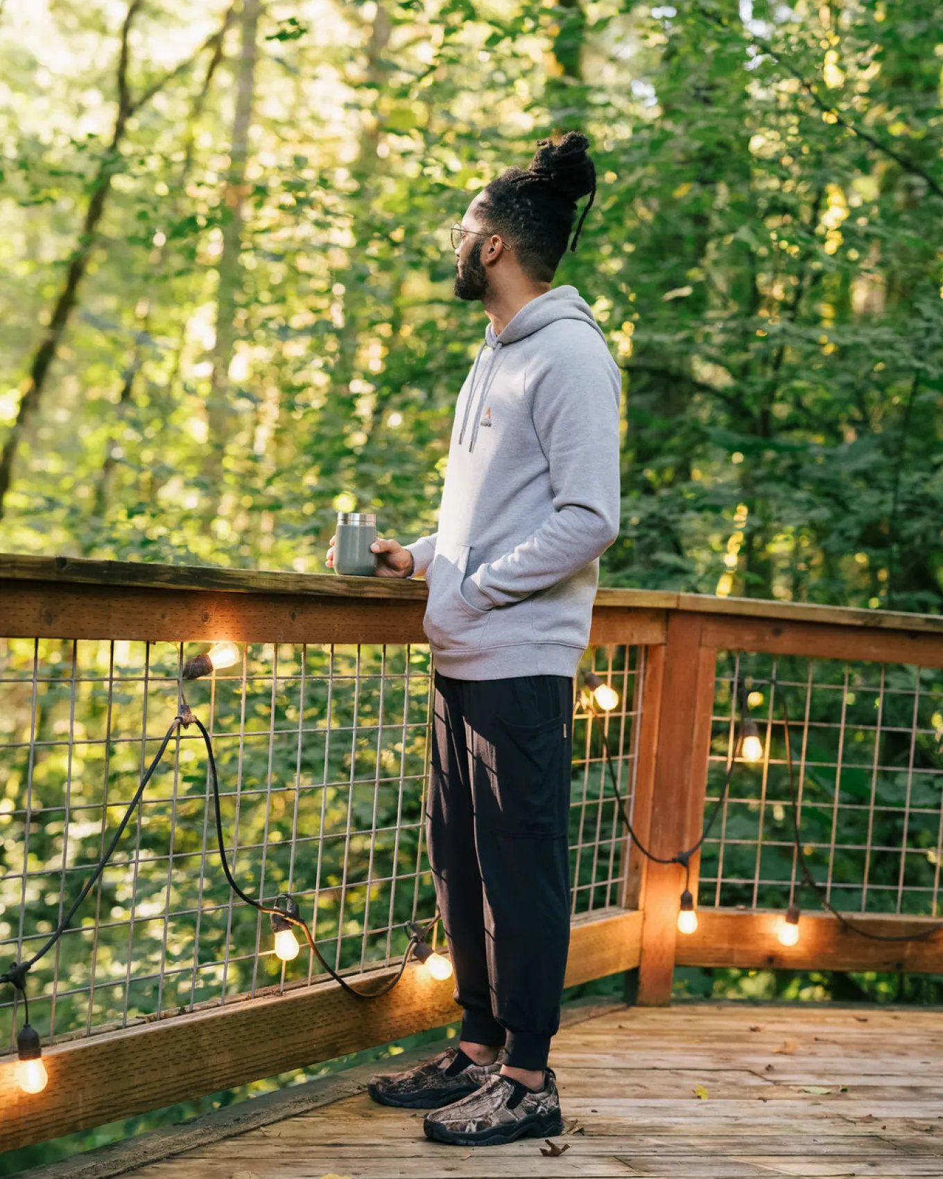 Vita Bio-Baumwoll-Hoodie - Graumeliert