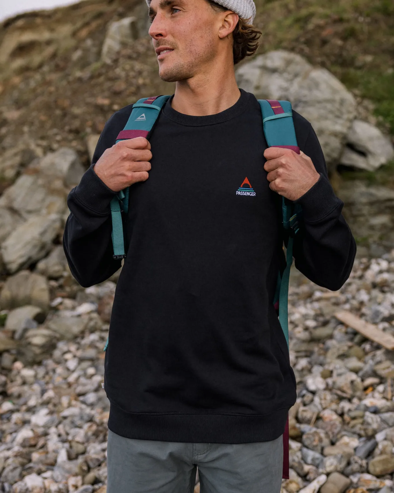 Vita Bio-Baumwoll-Sweatshirt - Schwarz