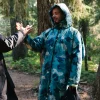 Waves Recycelter Sherpa Gefütterter Surf-Poncho - Alpen-Tarnung Regenwald