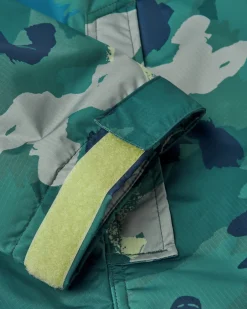 Waves Recycelter Sherpa Gefütterter Surf-Poncho - Alpen-Tarnung Regenwald