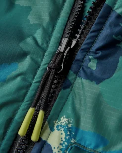 Waves Recycelter Sherpa Gefütterter Surf-Poncho - Alpen-Tarnung Regenwald
