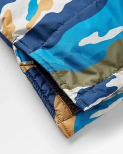 Waves Recycelter Sherpa Gefütterter Surf-Poncho - Bergszenen-Khaki