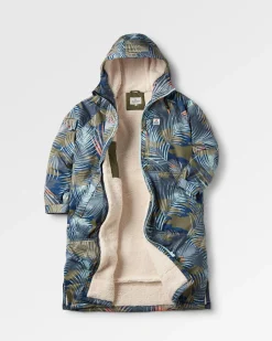Waves Recycled Sherpa Lined Changing Robe - Palm Camo Apricot