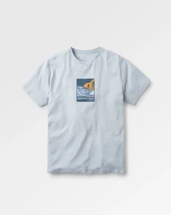 Waves u0026 Trees Bio-Baumwoll-T-Shirt - Grau Blau
