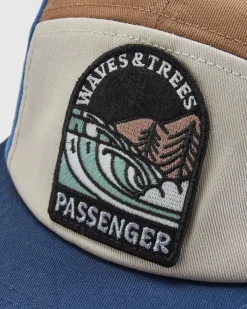 Waves u0026 Trees Recycelte 5-Panel-Kappe - Mondlichtblau