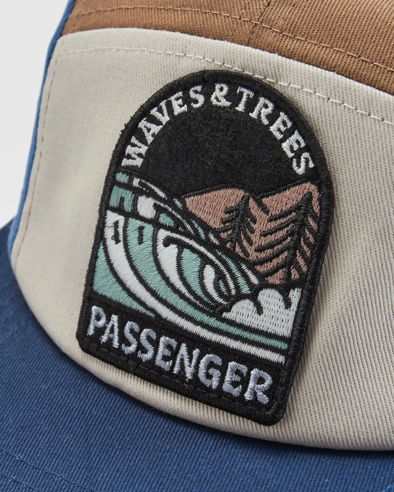 Waves u0026 Trees Recycelte 5-Panel-Kappe - Mondlichtblau