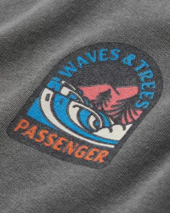 Waves u0026 Trees Recyceltes Baumwoll-Sweatshirt - Holzkohle