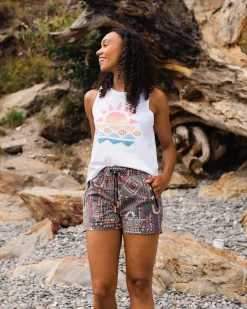 Way Out Recycelte Allzweck-Shorts - Vintage Patchwork Schwarz/Mehrfarbig