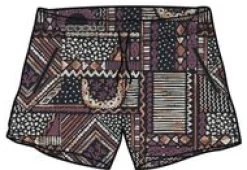 Way Out Recycelte Allzweck-Shorts - Vintage Patchwork Schwarz/Mehrfarbig