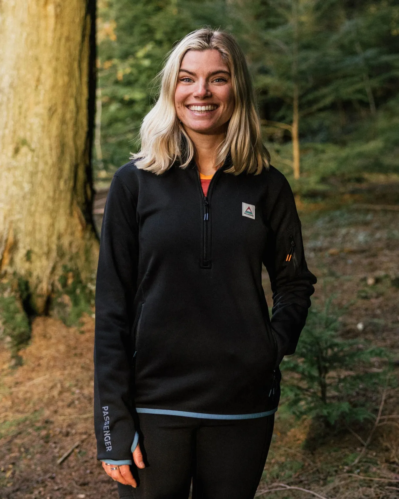 Wintergreen Recycelter Polartec® Fleece-Pullover - Schwarz