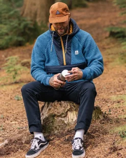 Woodland Recyceltes Polar-gefüttertes Sherpa-Fleece - Blauer Stahl