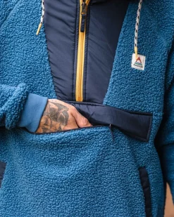 Woodland Recyceltes Polar-gefüttertes Sherpa-Fleece - Blauer Stahl