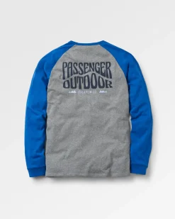 Yuca Bio-Baumwolle Langarmshirt - Azurblauer Mergel