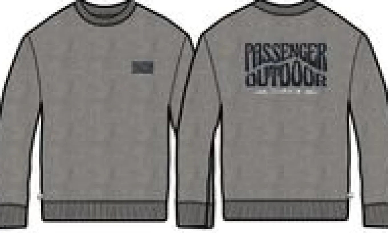 Yuca Recyceltes Baumwoll-Sweatshirt - Dunkelgrau meliert